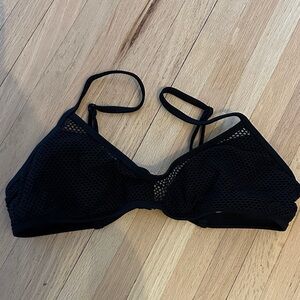 Victoria’s Secret Black Mesh Bralette Bikini Top - Large